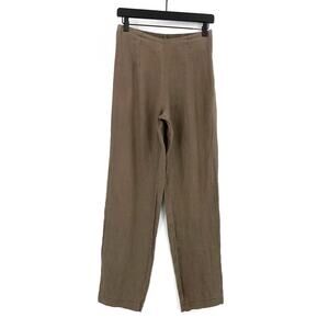 KOKOMARINA Linen Straight Leg Pants Taupe XS